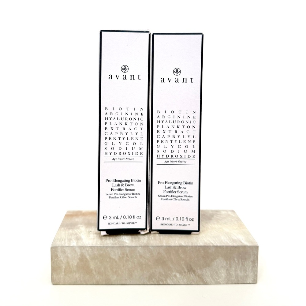 ✨ 2 (TWO) Avant Pro-Elongating Biotin Lash & Brow Serum Duo Full Size New IN BOX